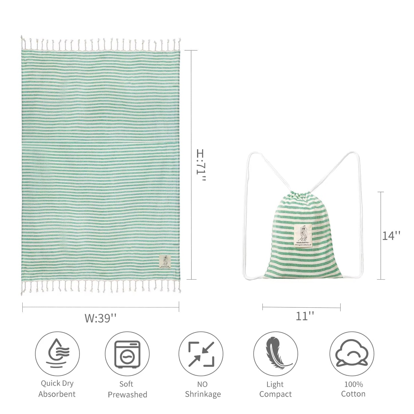 🏖️ The ChillWrap™ Turkish Travel Towel