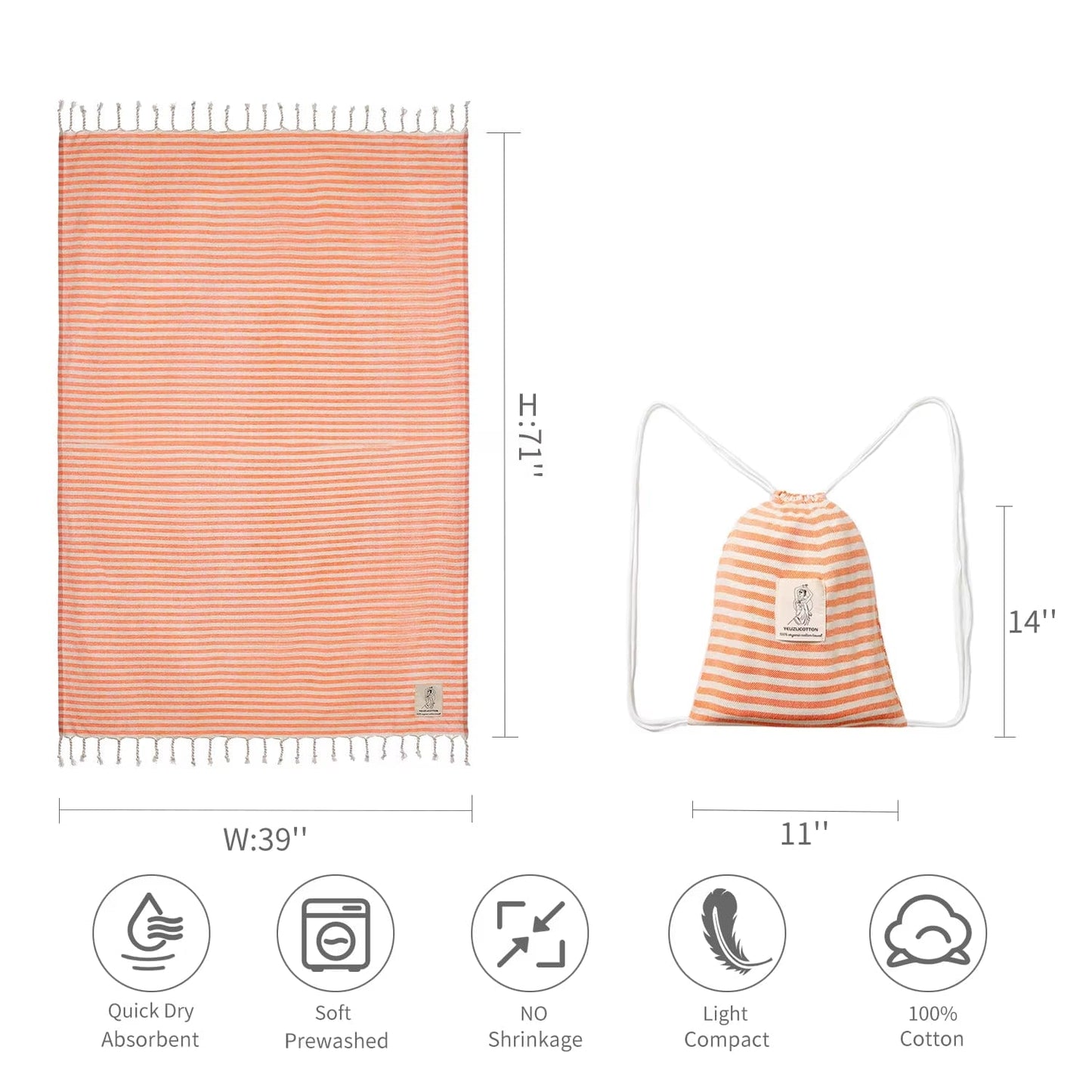 🏖️ The ChillWrap™ Turkish Travel Towel