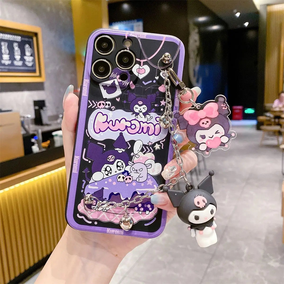 Sanrio Kuromi Shoulder Strap Phone Case