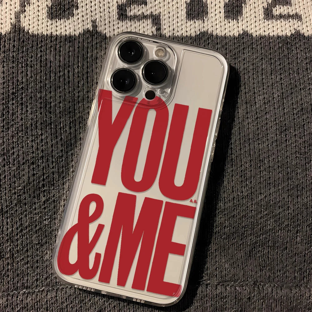 Personalized English Print Transparent Phone Case