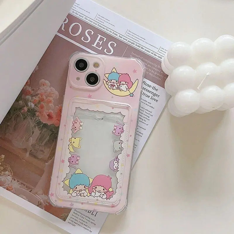 Kuromi Melody Card Holder Silicone Phone Case