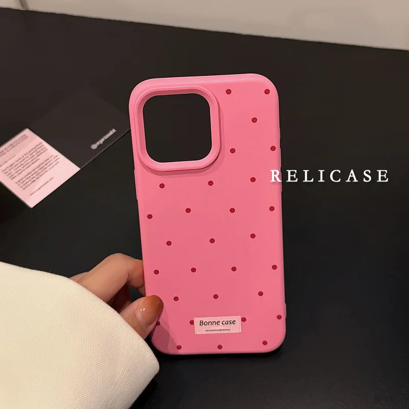 Soft Liquid Silicone Wave Point Phone Case
