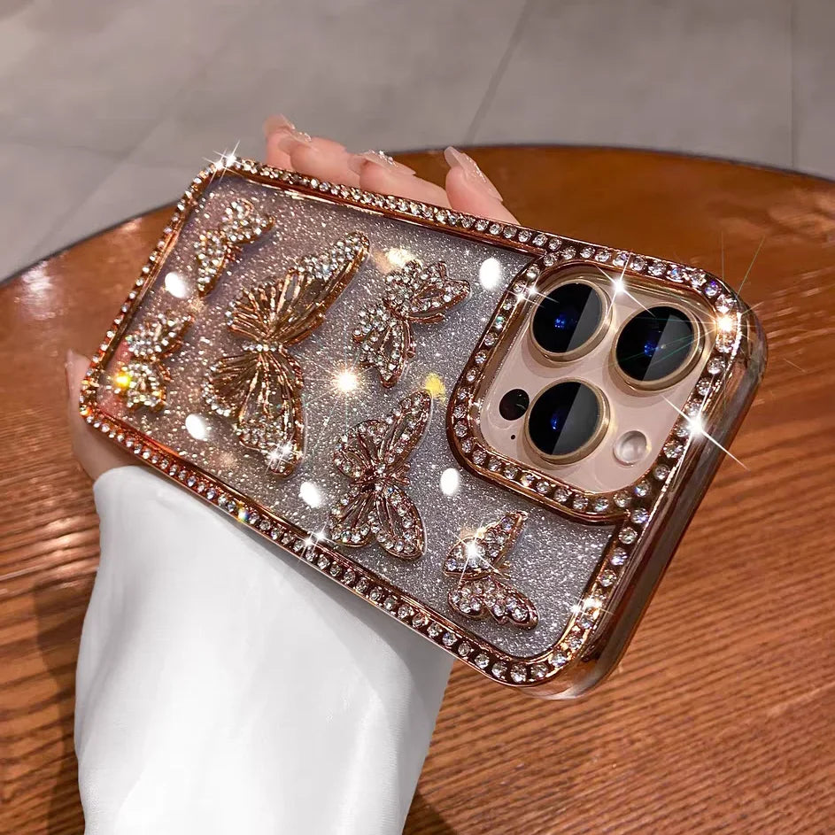 Butterfly Glitter Phone Case