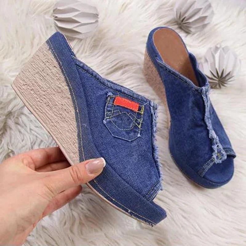 SummerStride™ Femme Denim Espadrilles