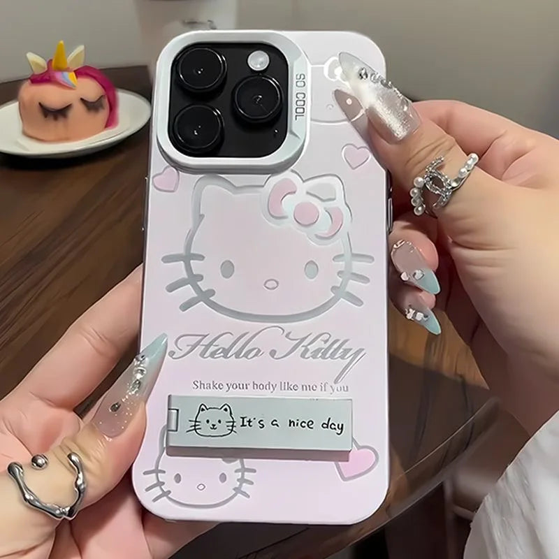 Pink Hello Kitty Phone Case With Bracket
