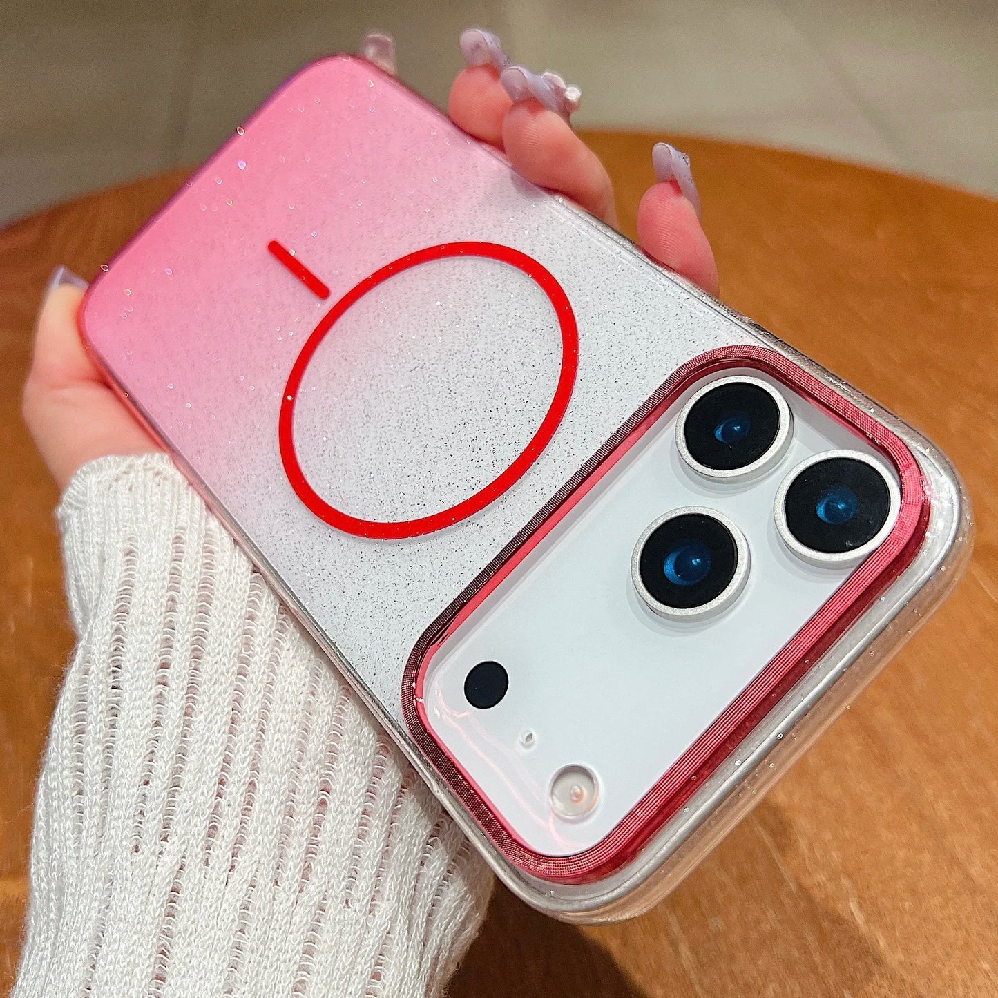 Gradient Glitter Magnetic Phone Case