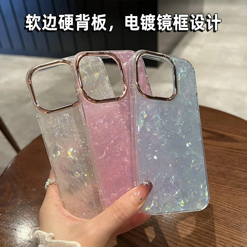 Rainbow Shell Glitter Laser Phone Case