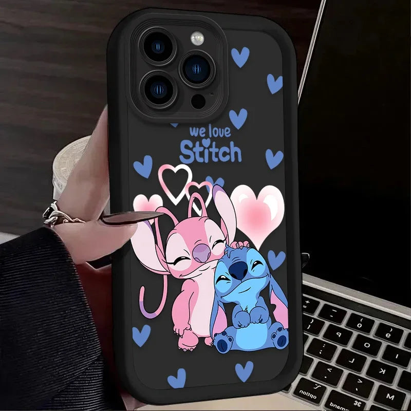 Disney Stitch & Angel Love Phone Case
