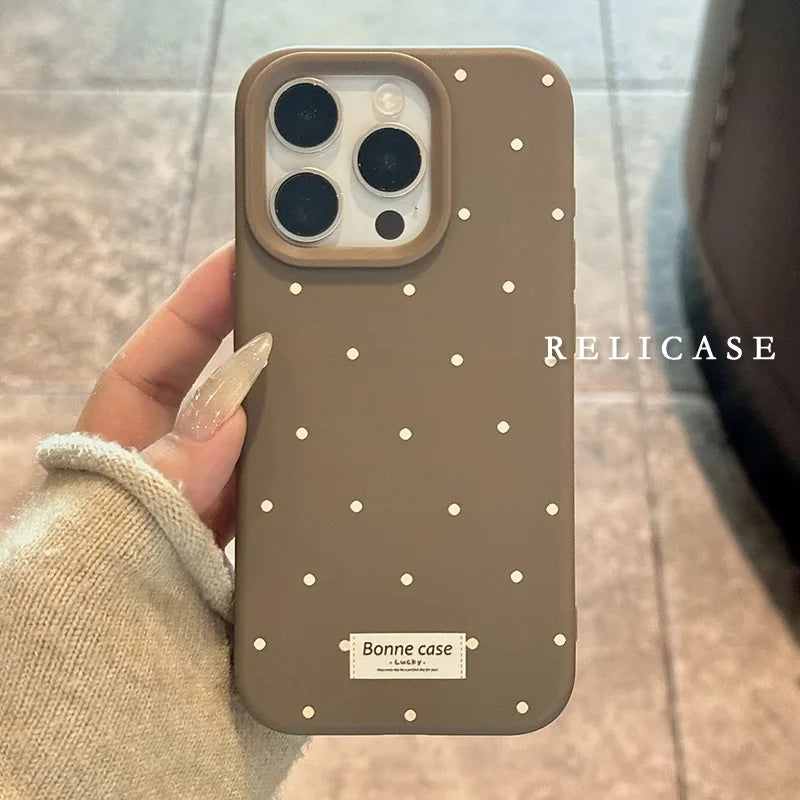 Soft Liquid Silicone Wave Point Phone Case