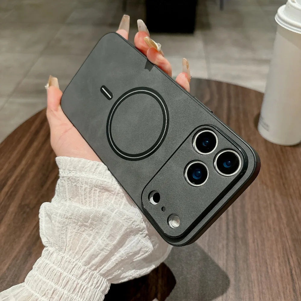Magnetic Leather Case