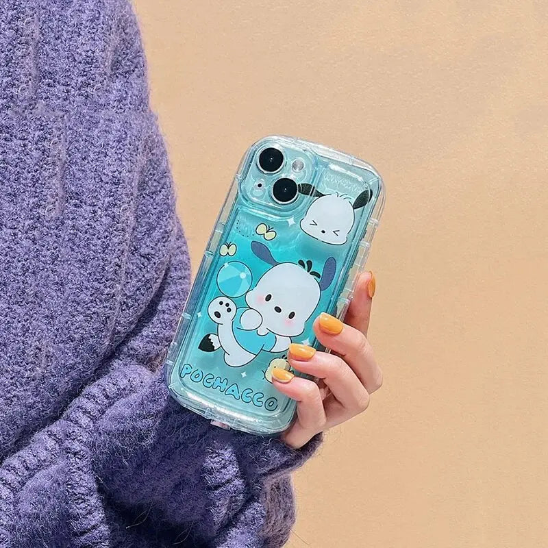 Hello Kitty Kuromi 3D Dog Chain Phone Case