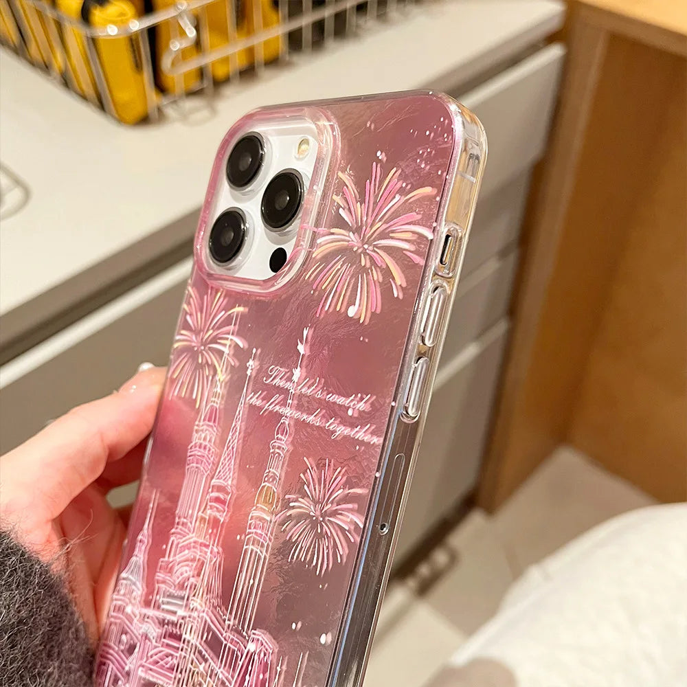 Fireworks Castle Laser Phone Case