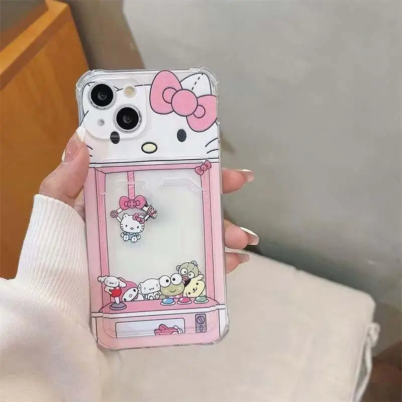 Kuromi Melody Card Holder Silicone Phone Case