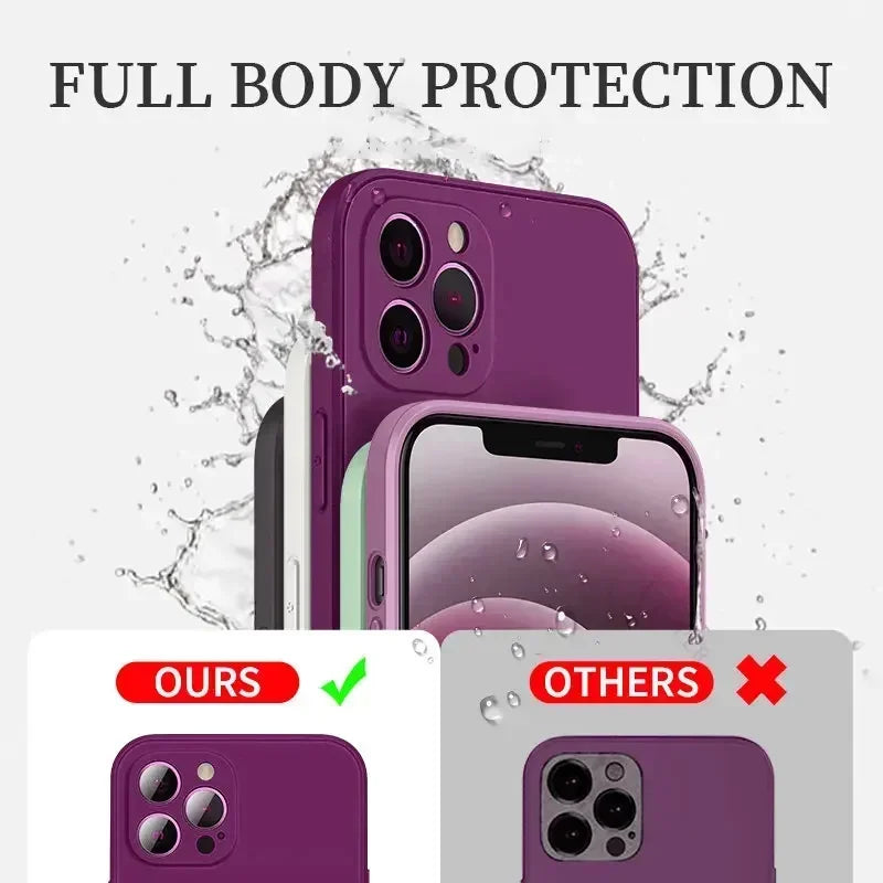 Solid Color Silicone Phone Case