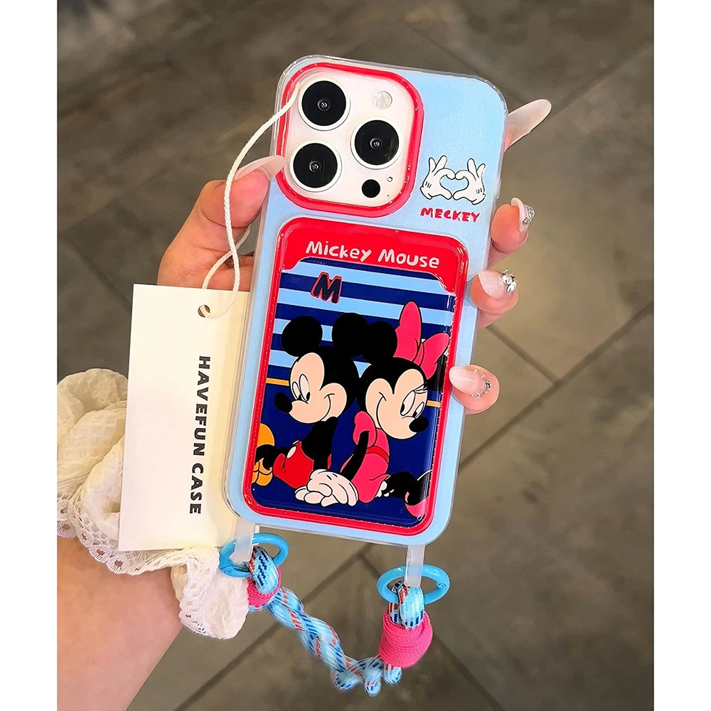 Mickey Minnie Card Holder Phone Case