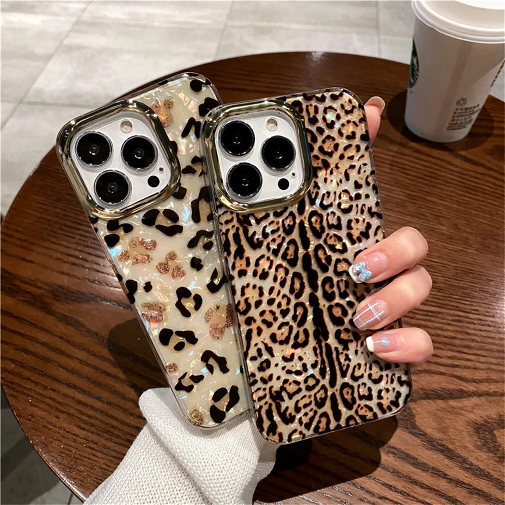 Leopard Aurora Shell Pattern Phone Case
