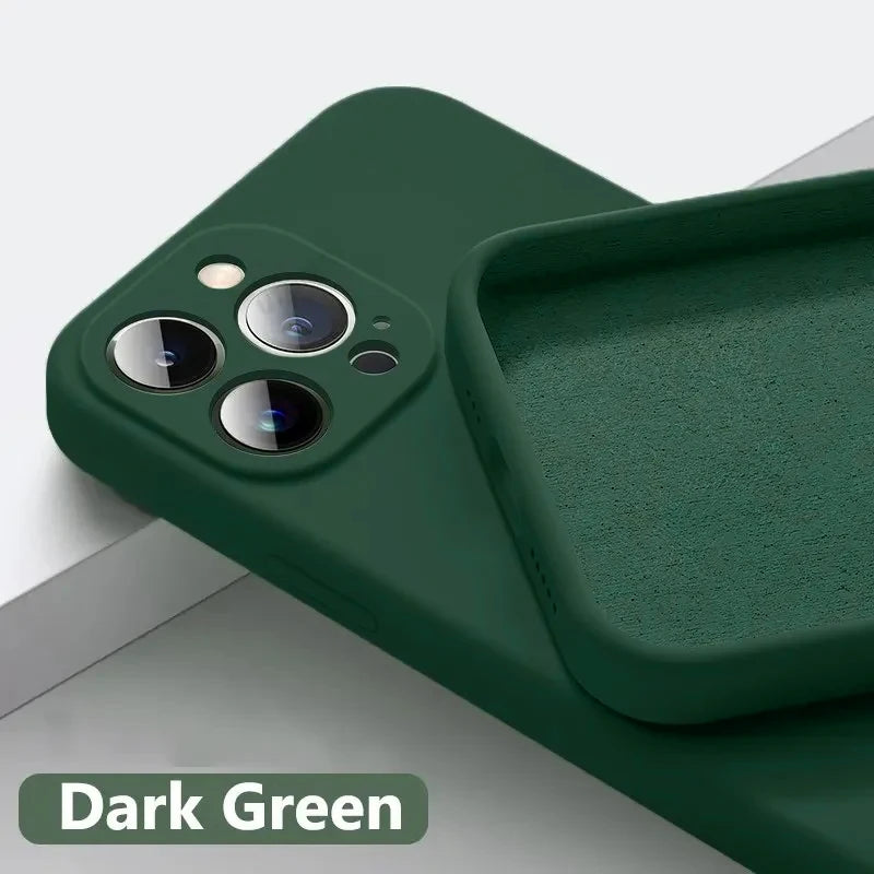 Solid Color Silicone Phone Case