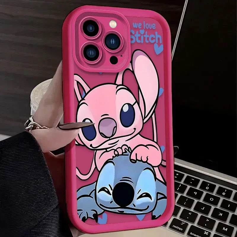 Disney Stitch & Angel Love Phone Case