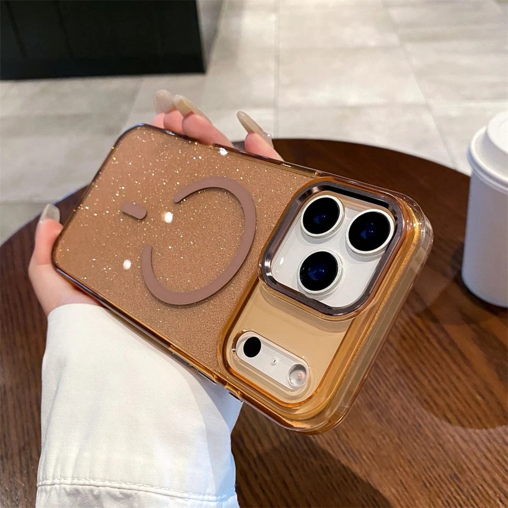Glitter Magnetic Phone Case For iPhone