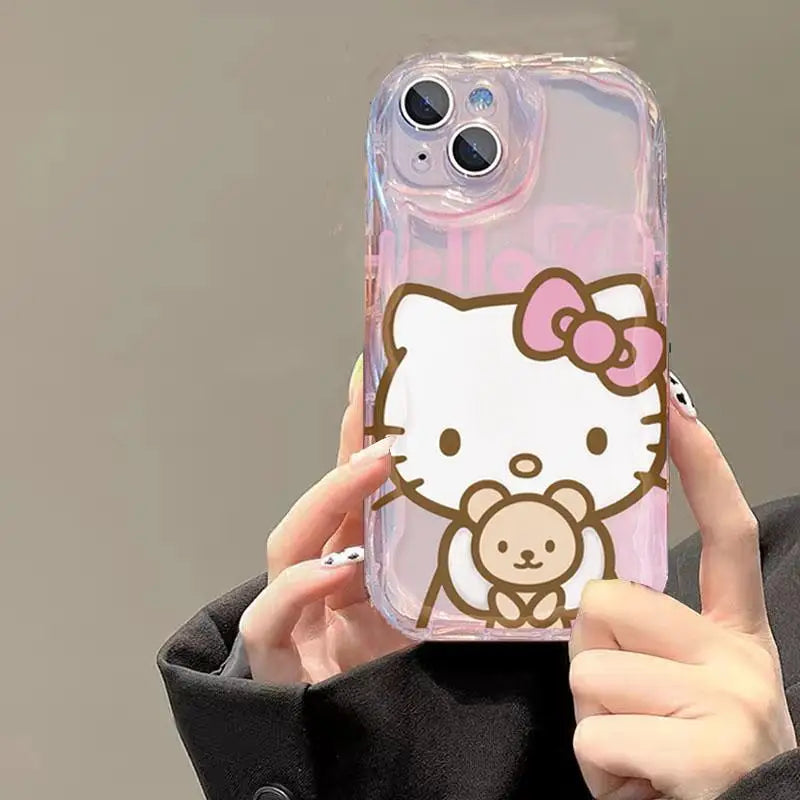 Sanrio Kuromi Hello Kitty Hand Chain Phone Case