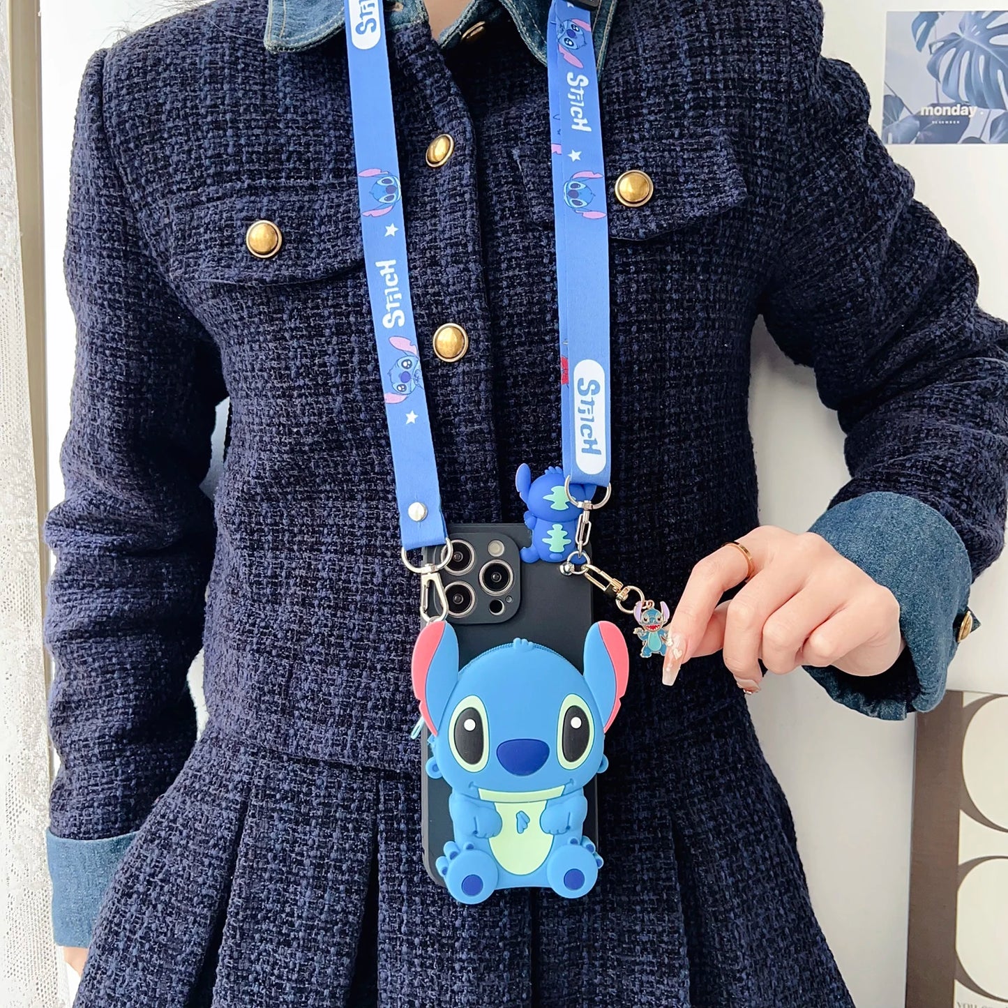 Stitch Wallet Phone Case for iPhone