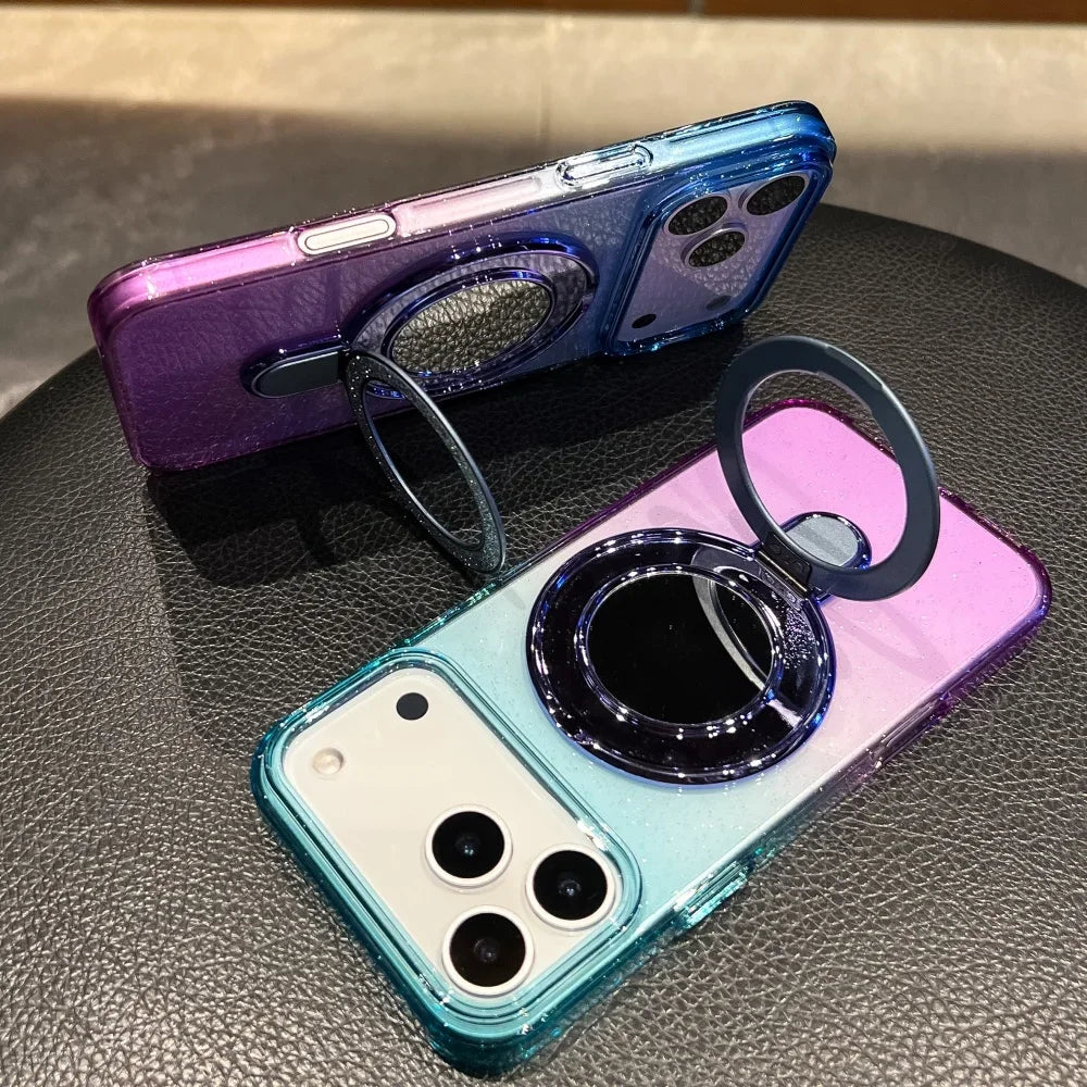 Glitter Gradient Clear Phone Case