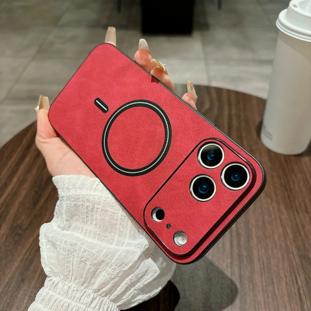 Magnetic Leather Case