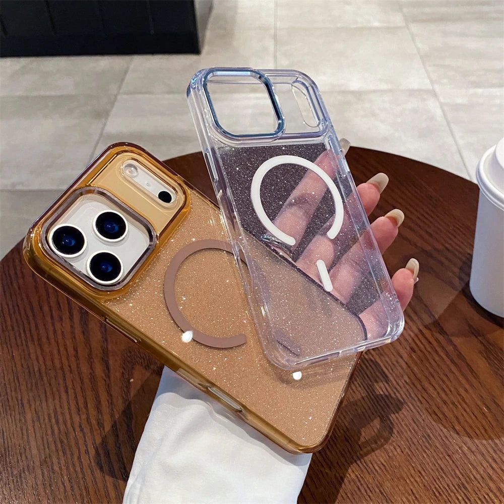 Glitter Magnetic Phone Case For iPhone