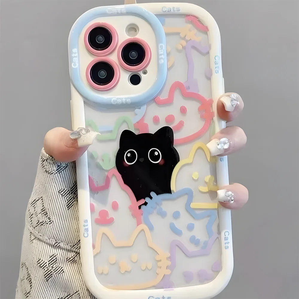 Cute Cat Silicone Phone Case