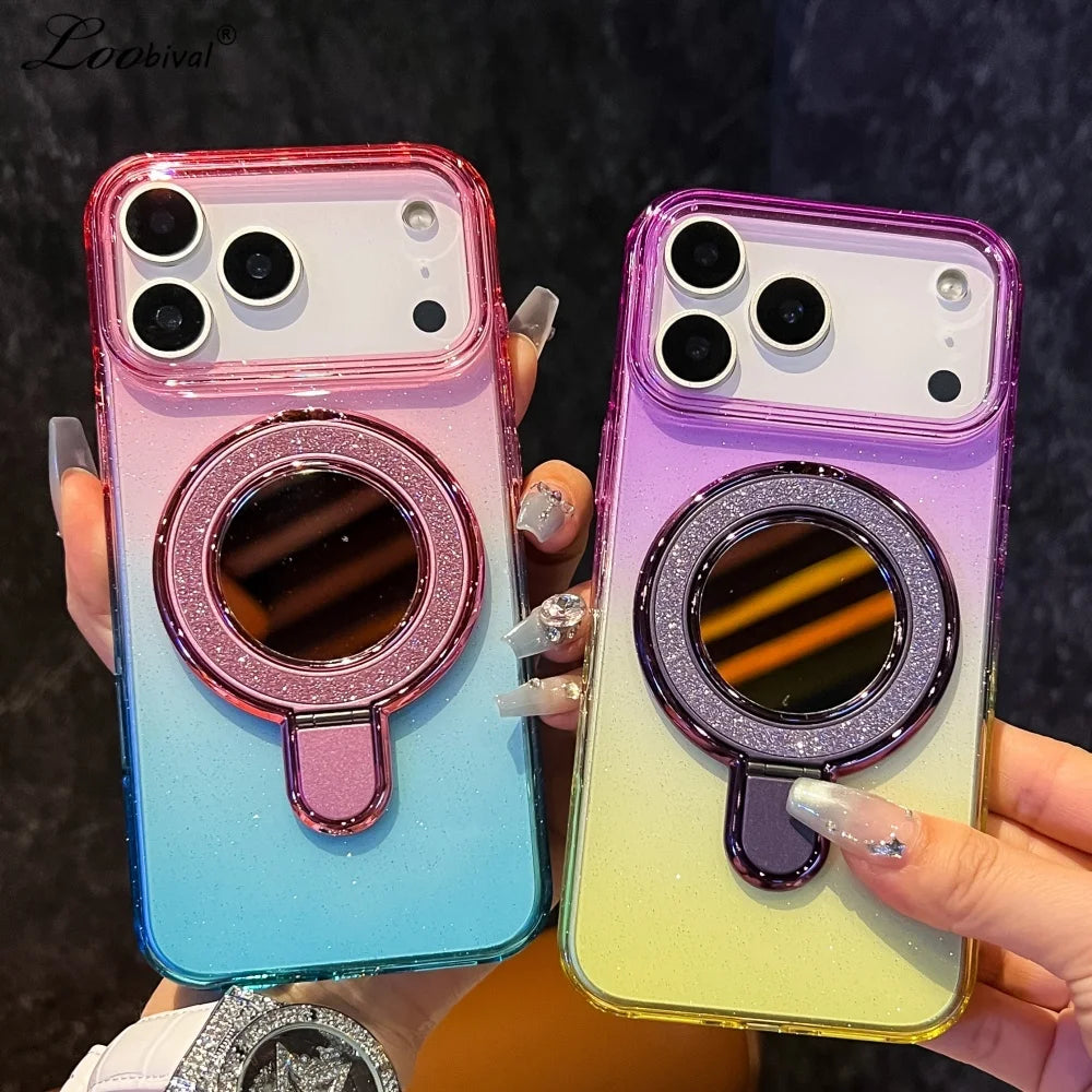 Glitter Gradient Clear Phone Case
