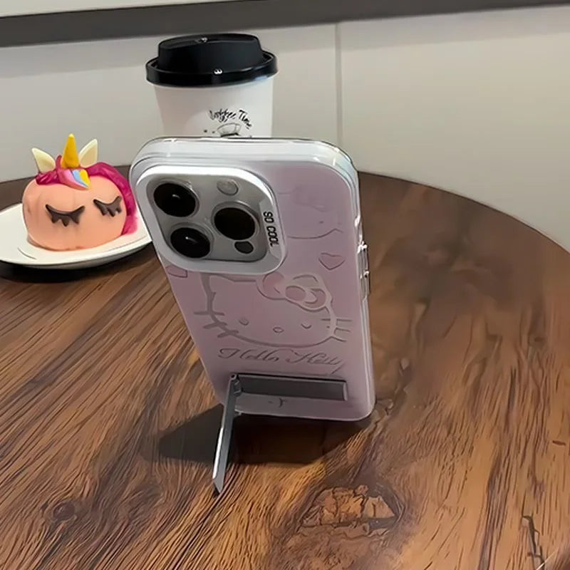 Pink Hello Kitty Phone Case With Bracket