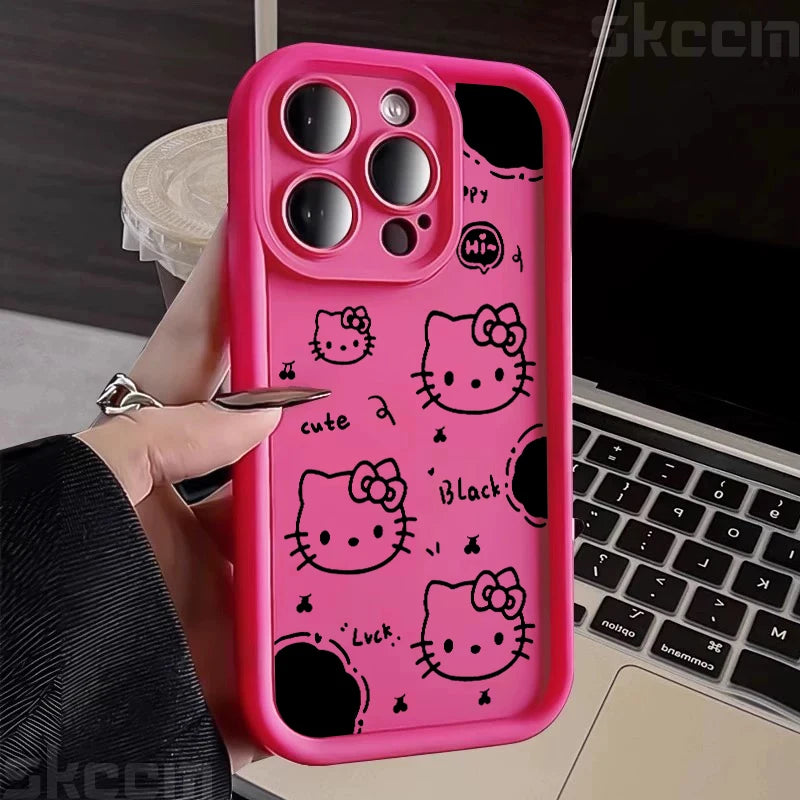 Black Hello Kitty Phone Case