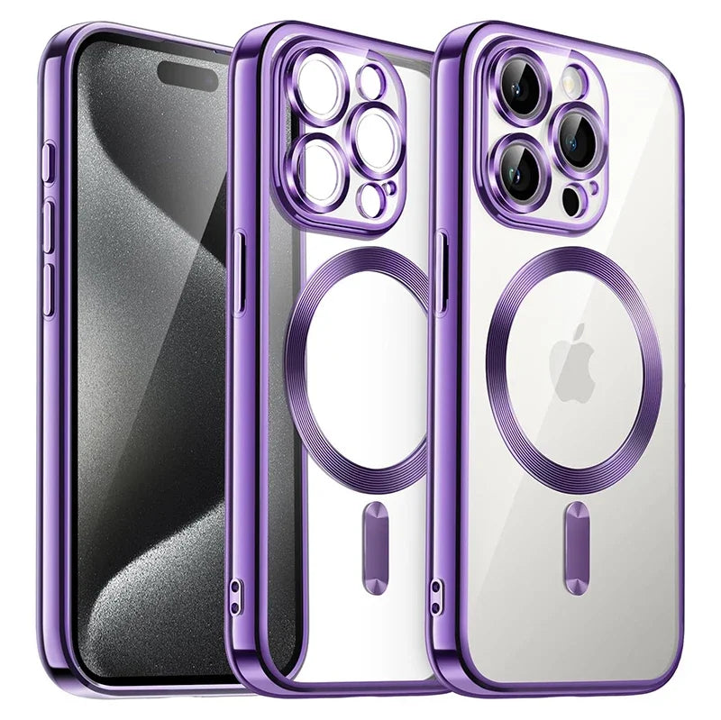 Magnetic Clear Plating Phone Case