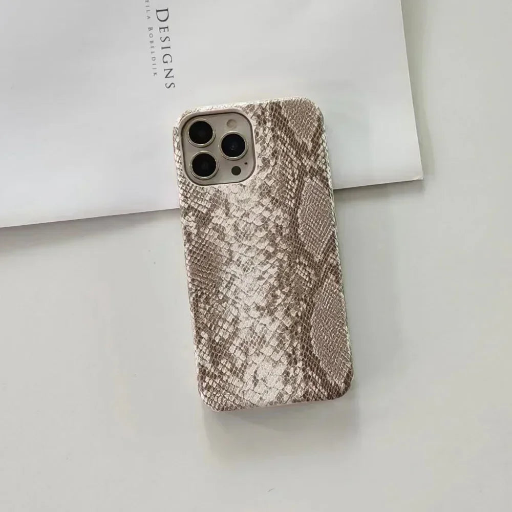 Python Pattern Leather Phone Case