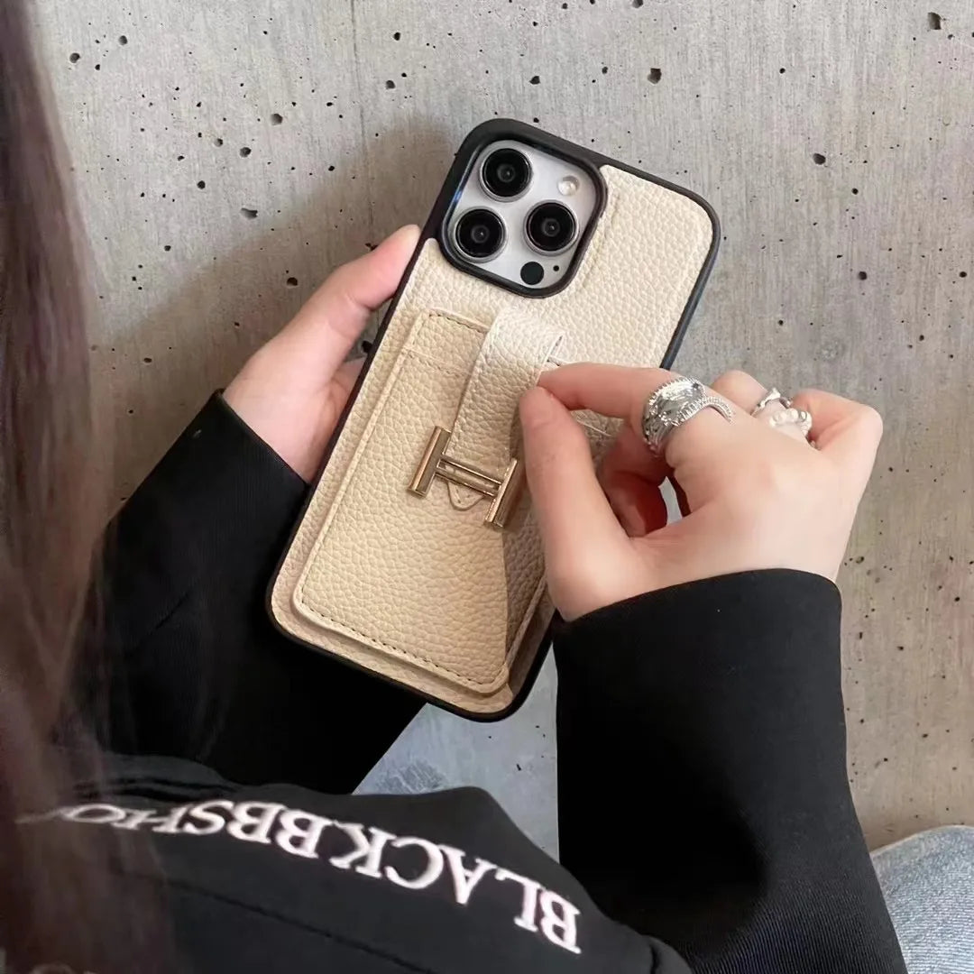 Vegan Leather Card Slot Case for iPhone