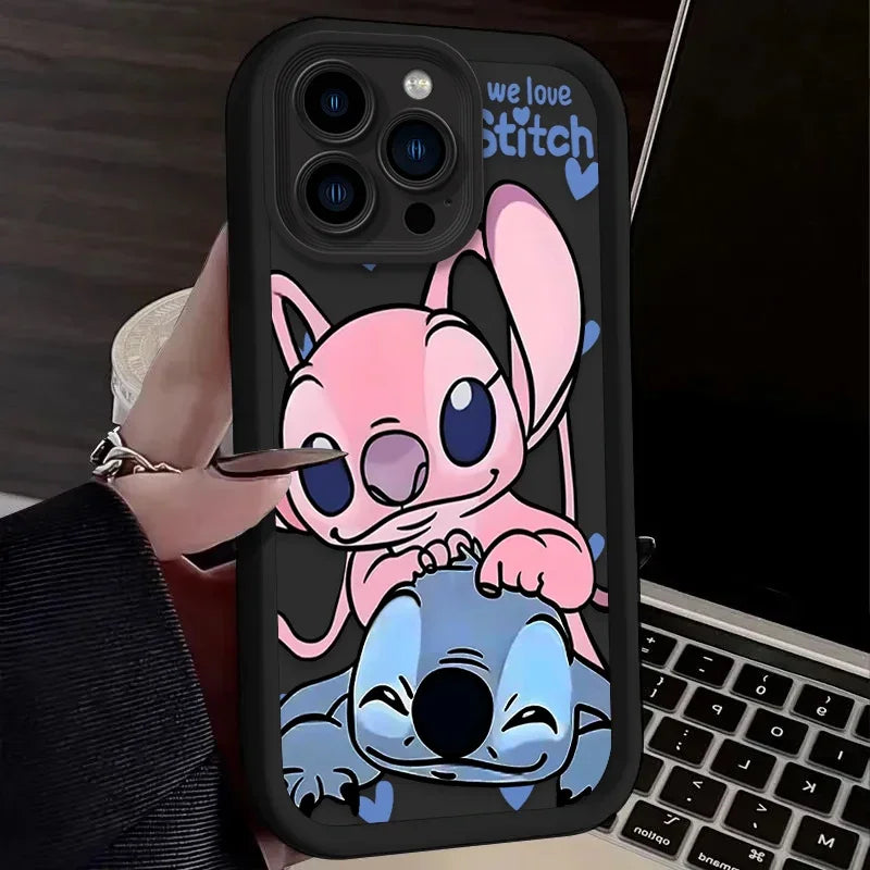 Disney Stitch & Angel Love Phone Case