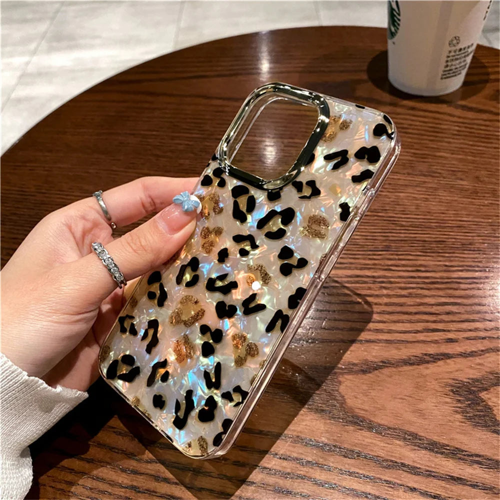 Leopard Aurora Shell Pattern Phone Case