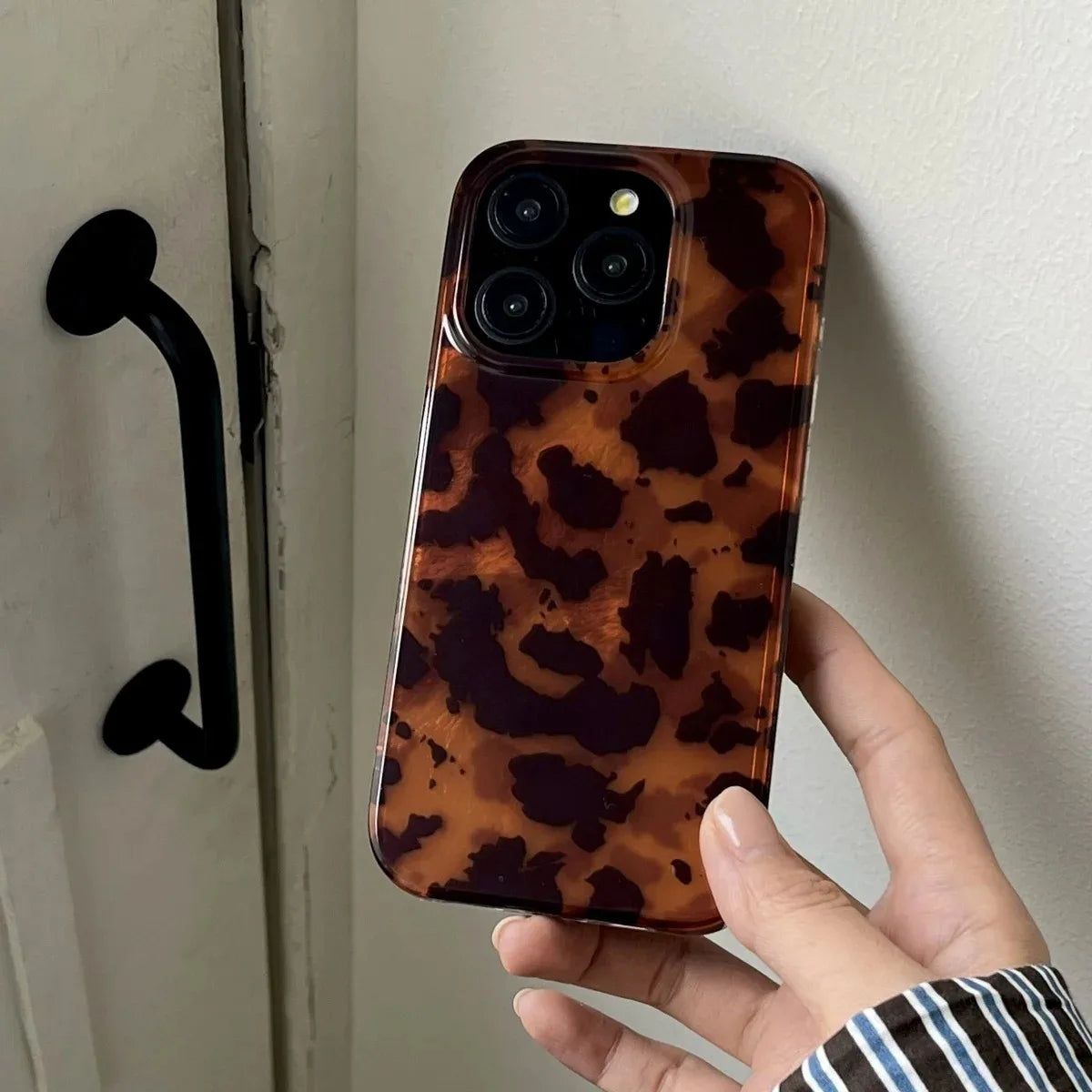Retro Amber Leopard Print Phone Case