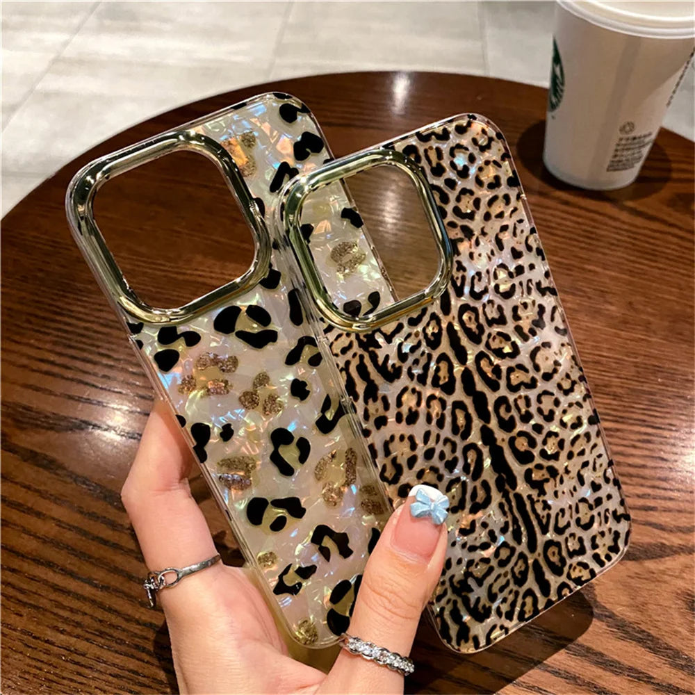 Leopard Aurora Shell Pattern Phone Case