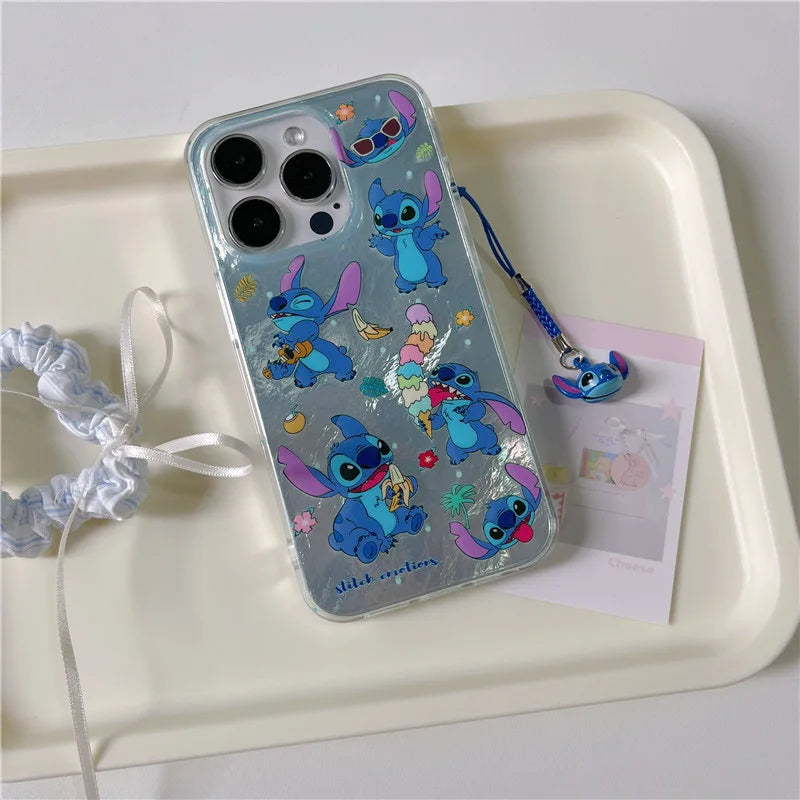 Sparkle Stitch Bell Phone Case with Pendant