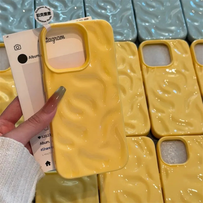 3D Wrinkled Texture Silicone Phone Case