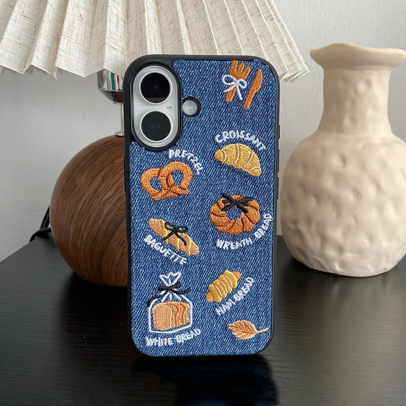 Retro Denim Fabric Phone Case