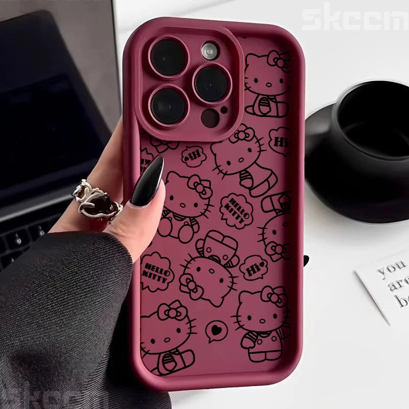 Black Hello Kitty Phone Case