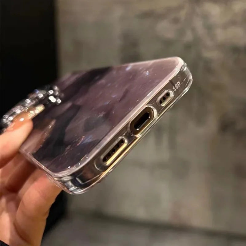 Pearl Lanyard Glitter Phone Case