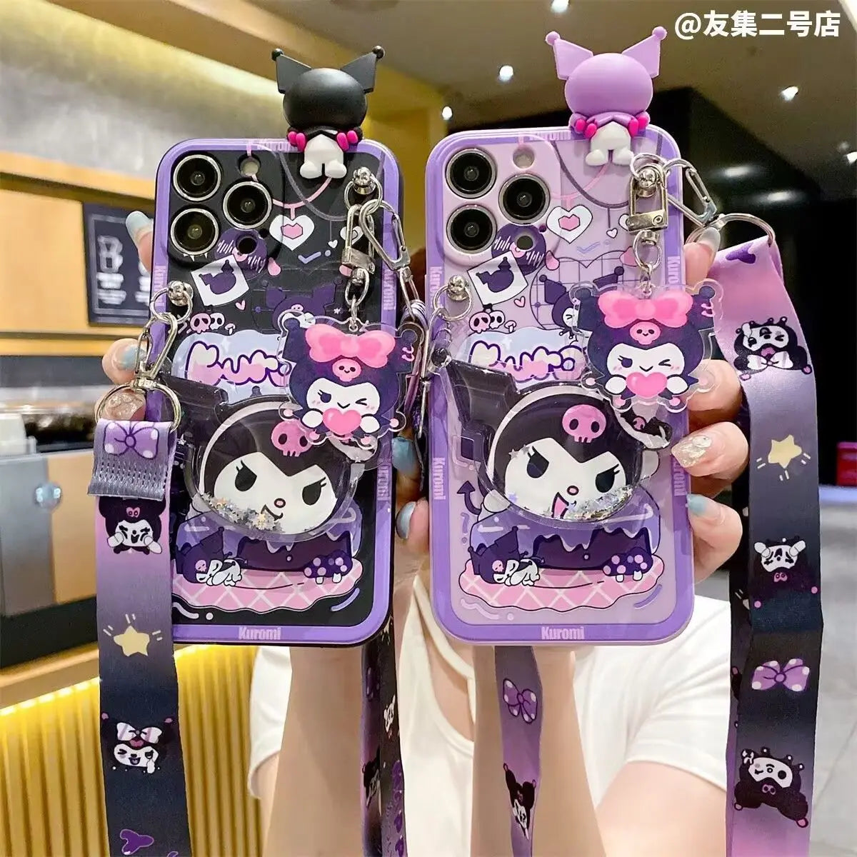 Sanrio Kuromi Shoulder Strap Phone Case