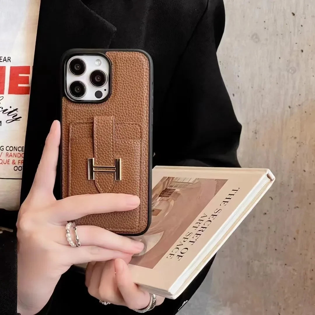 Vegan Leather Card Slot Case for iPhone