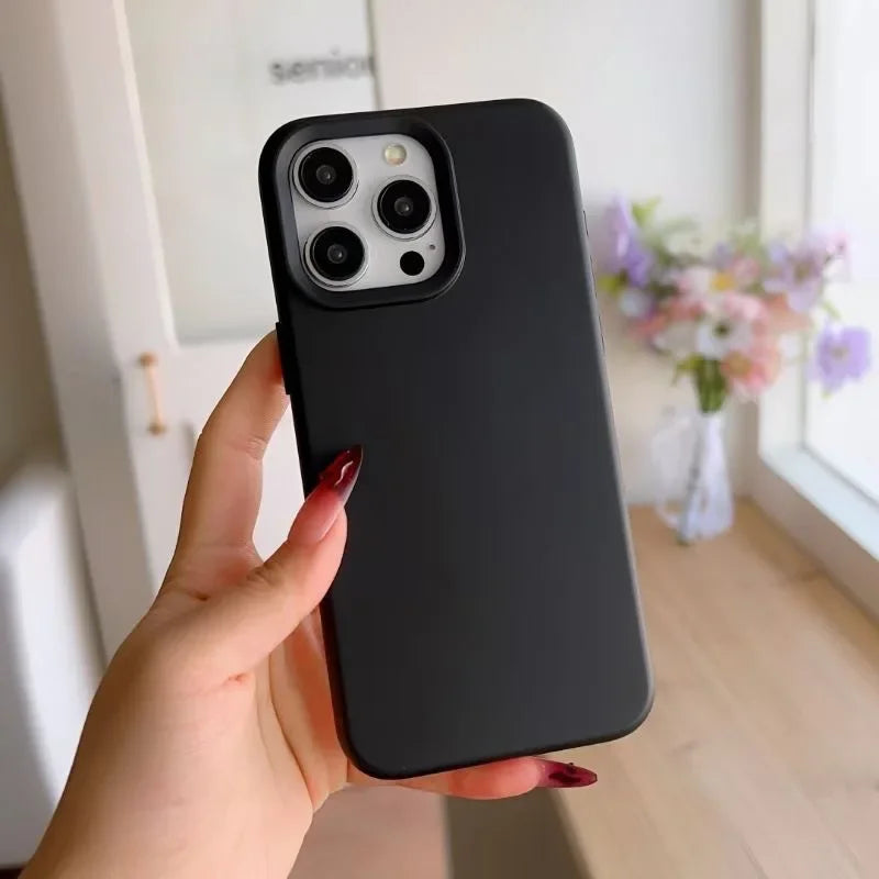 Solid Color Silicone Case For iPhone