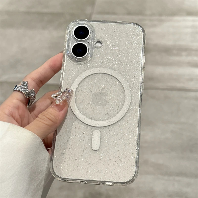 Glitter Magnetic Transparent Case