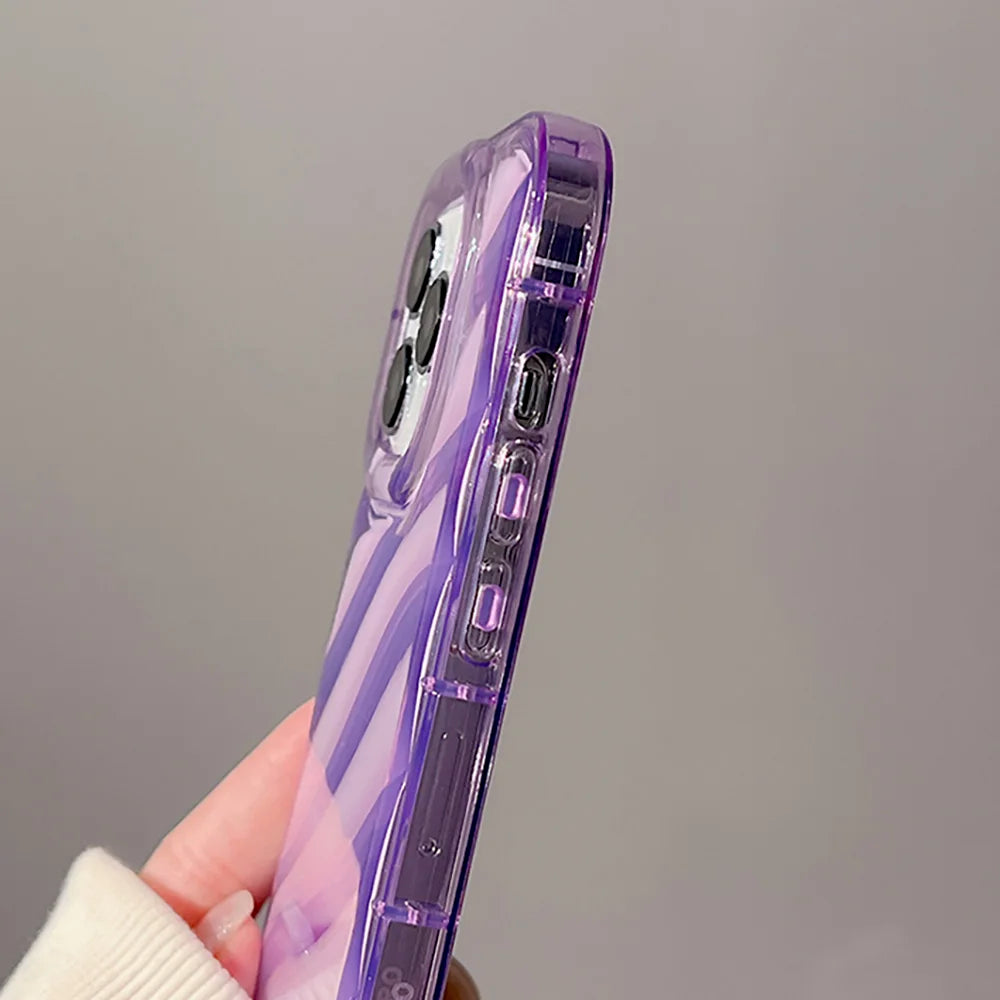 Transparent Wavy Texture Silicone Phone Case