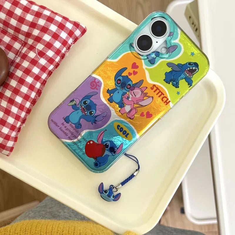 Sparkle Stitch Bell Phone Case with Pendant